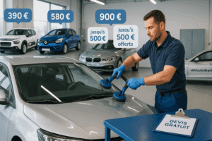 Sellerie voiture à Orléans 15 changement pare brise prix