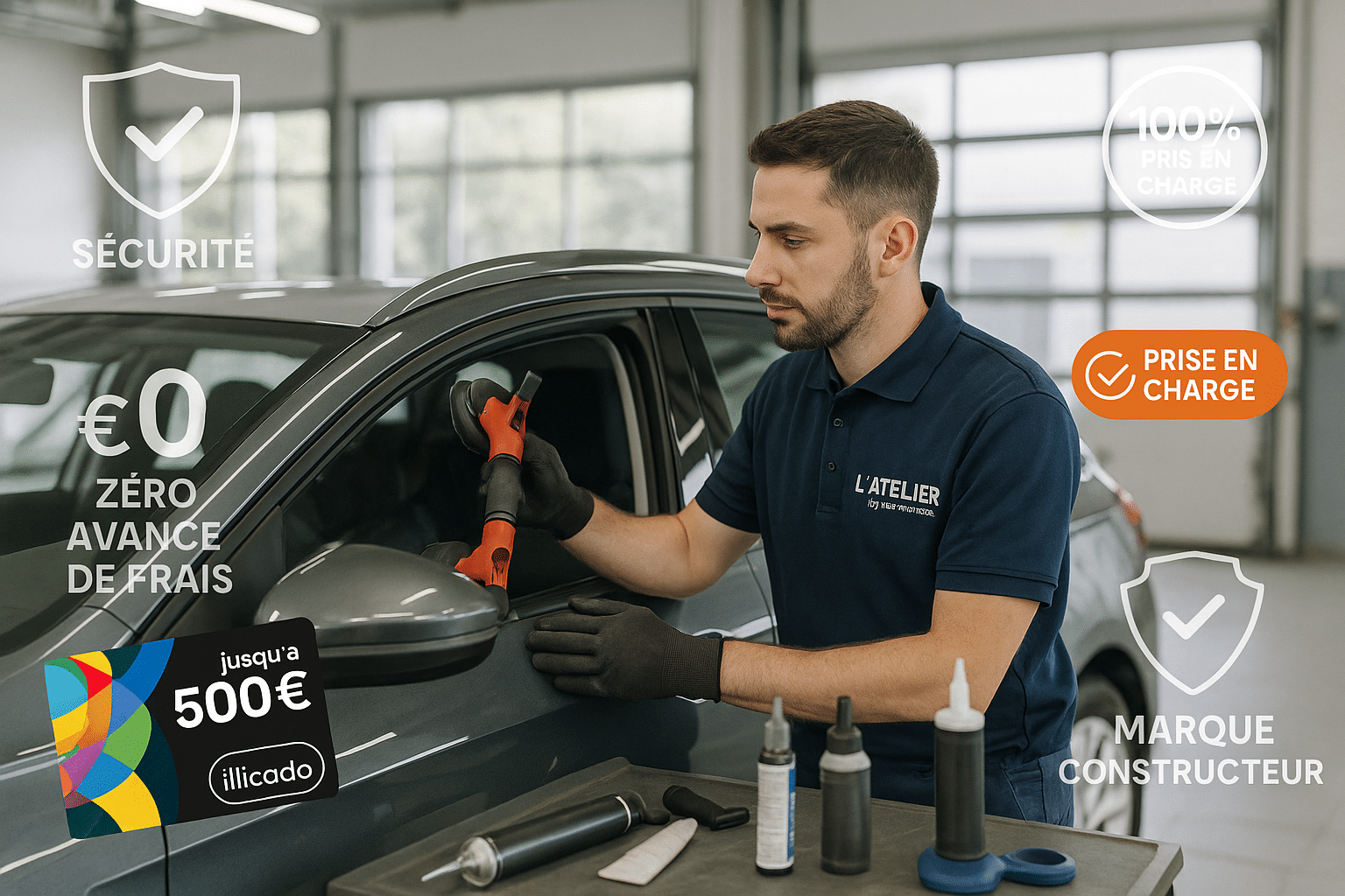 Remplacement de pare-brise à Orléans 6 reparation vitre voiture